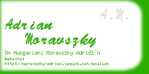 adrian moravszky business card